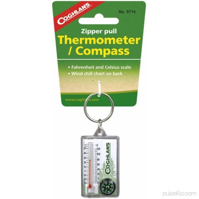 Coghlan's Zipper Pull Thermometer with Compass 554212989